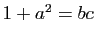 $ 1+a^2=bc$