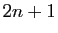 $ 2n+1$