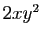 $ 2xy^2$