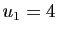 $ u_1=4$