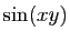 $ \sin(xy)$