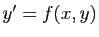 $ y'=f(x,y)$