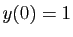 $ y(0)=1$