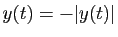 $ y(t)=-\vert y(t)\vert$