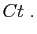 $\displaystyle Ct\;.$