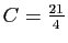 $ C=\frac{21}{4}$
