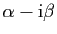 $ \alpha-\mathrm{i}\beta$