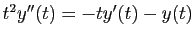$ t^2y''(t)=-ty'(t)-y(t)$