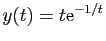 $ y(t)=t\mathrm{e}^{-1/t}$