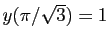 $ y(\pi/\sqrt{3})=1$