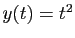$ y(t)=t^2$