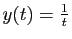 $ y(t)=\frac{1}{t}$