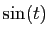 $ \sin(t)$