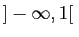 $ ]-\infty,1[ $