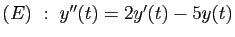 $ (E)&nbsp;:\; y''(t)=2y'(t)-5y(t)$