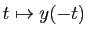 $ t\mapsto y(-t)$