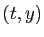 $ (t,y)$