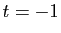 $ t=-1$
