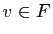 $ v\in F$