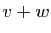 $ v+w$