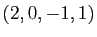 $ (2,0,-1,1)$