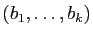 $ (b_1,\ldots,b_k)$