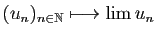 $ (u_n)_{n\in\mathbb{N}}\longmapsto \lim u_n$