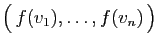$ \big( f(v_1),\ldots,f(v_n) \big)$