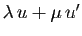 $ \lambda u+\mu u'$