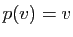 $ p(v)=v$