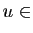 $ u\in$