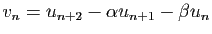 $ v_n=u_{n+2}-\alpha u_{n+1}-\beta u_n$
