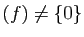 $ (f)\neq \{0\}$