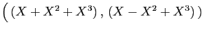 $ \big( (X+X^2+X^3) , (X-X^2+X^3) )$