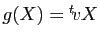 $ g(X)={^t\!v}X$