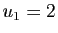 $ u_1=2$