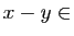 $ x-y\in$