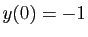 $ y(0)=-1$