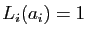 $ L_i(a_i)=1$