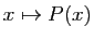 $ x\mapsto P(x)$