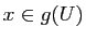 $ x\in g(U)$