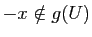 $ -x\notin g(U)$