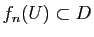 $ f_n(U)\subset D$
