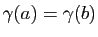 $ \gamma(a)=\gamma(b)$