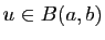 $ u\in
B(a,b)$