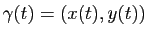 $ \gamma(t)=(x(t),y(t))$
