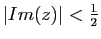 $ \vert Im(z)\vert< \frac{1}{2}$