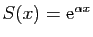 $ S(x)=\mathrm{e}^{\alpha x}$