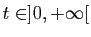 $ t\in]0,+\infty[$