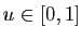 $ u\in [0,1]$